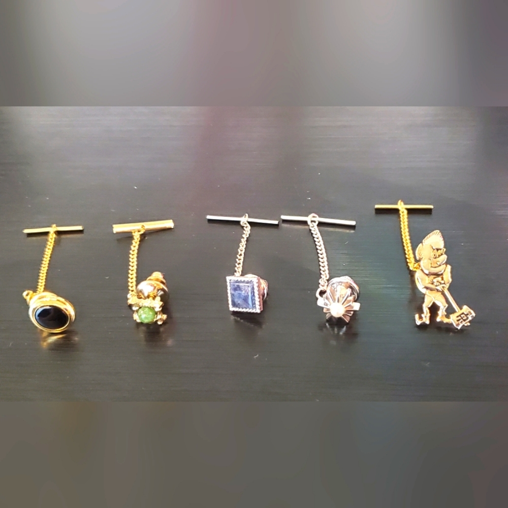 👔5 tie pin tacks👔